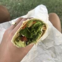 Veggie burrito no cheese at Taco Sisters in Lafayette