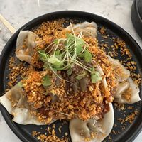 Shiitake truffle dumplings  at Beyond Sushi - Mulberry St in New York City