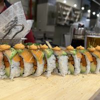 Rainbow sushi  at Beyond Sushi - Mulberry St in New York City