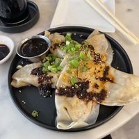 Ginger beef dumplings   at Beyond Sushi - Mulberry St in New York City