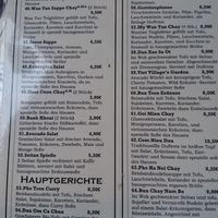 Menue at Viet Village in Halle