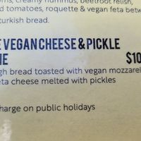 Vegan cheese toastie available at Baby Black Espresso Bar in Bacchus Marsh