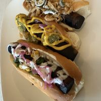 Flight of carrot dogs  at Eden Cafe & Bakeshop in Batavia