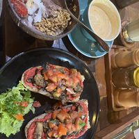 Smoothie Bowl & hummus toast  at Namaskara Coffee & Superfoods in Ubud