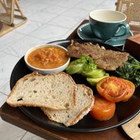 vegan breakfastt  at Namaskara Coffee & Superfoods in Ubud