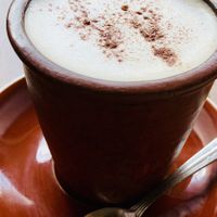 Ashvagandha & reishi latte with coconut milk at Namaskara Coffee & Superfoods in Ubud