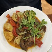 Stir fried beef with pineapple   at Au Lac in Da Lat