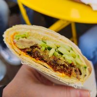 Falafel wrap at Mr Blou I Love You in Amsterdam