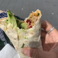 Falafel and avocado wrap  at Mr Blou I Love You in Amsterdam