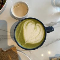 matcha latte at Kale+Coco in Dublin