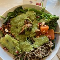 Tempeh Buddha bowl w pesto   at Kale+Coco in Dublin