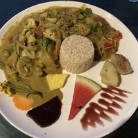 Caribbean Madras Curry at Stashus Con Fusion in Puerto Viejo De Talamanca