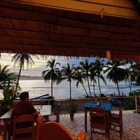 Beautiful ocean view a the sun was setting 🌞 at Stashus Con Fusion in Puerto Viejo De Talamanca