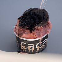 ice cream  at Kavarna Cacao in Ljubljana