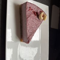 Raspberry vegan raw cake  at Kavarna Cacao in Ljubljana