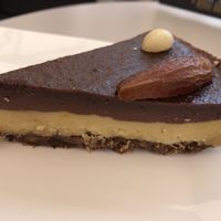 Raw chocolate/orange cake at Kavarna Cacao in Ljubljana