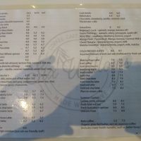 Drinks menu at Six Willows Cafe in Willetton