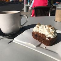 Carrot Cake and Iced Coffee! at Bean Counter Cafe in Fairfield