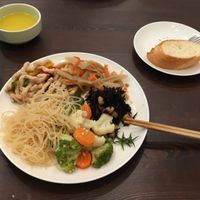 My buffet plate at Swell Bowls in Tokyo