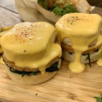 Tofu Benedict at Swell Bowls in Tokyo