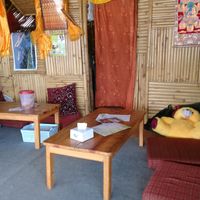 couch at Pourquoi Pas in Pokhara