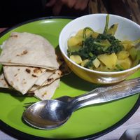Chapati + Curry at Pourquoi Pas in Pokhara