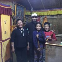 The incredible family, from left Shanta, Nima, Unisha and Pemba at Pourquoi Pas in Pokhara