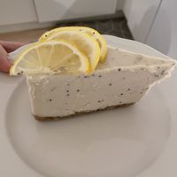 Lovely lemon poppy seed cake  at The Raw Kitchen Malmö in Malmo