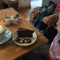 Hazelnut chocolate cake at The Raw Kitchen Malmö in Malmo