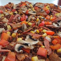 One of the vegan pizzas at New York Pizza in Lund