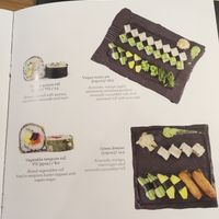 Vegan menu at Hanamura in Modbury