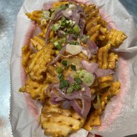 Curry waffle fries at Bang Up To The Elephant in Denver