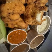 Cauliflower wings. Tamarind sauce was best  at Bang Up To The Elephant in Denver