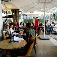 Outdoor seating at Nechama Vahetzi at Nehama Vahetzi in Tel Aviv