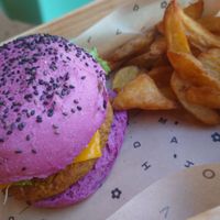 My hubby's with wedges at Flower Burger in Bergamo