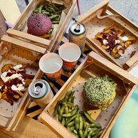 Big dinner  at Flower Burger in Bergamo