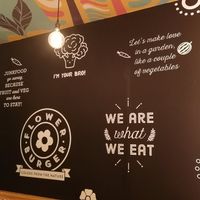 Quirky decor at Flower Burger in Bergamo