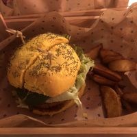 Veggie burger at Flower Burger in Bergamo