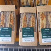 hummus sandwich at Country Life Store - Melantrichova in Prague