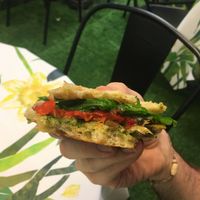 Antipasti Sandwhich at La Farina Tivoni in Tel Aviv