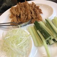 Vegan crispy ‘duck’ - delicious! at G-Wu in Leeds