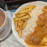 Soya stroganoff at Cheiro Verde in Ilhabela