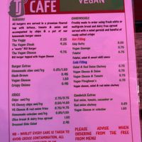 Menu as of 20 July 2020 at Toby Jug Cafe in Boscastle