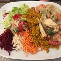 Vegan curry at Organic Green Butik and Cafe in Stockholm