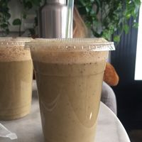 Matcha choc chip smoothie at Wolfox in Hove