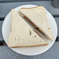 Vegan sausage sandwich   at The Blue Bird Cafe in Worthing