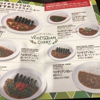 Vegan menu at CoCo Ichibanya - Umeda Sky Building in Osaka