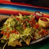 Nachos met vegan kaas en vegan dips at El Castillo in Valkenburg