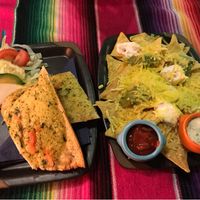 Garmic bread and nachos  at El Castillo in Valkenburg