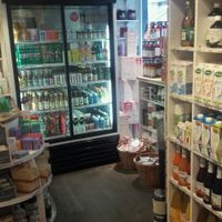 Selection of vegan milk and cooking cream at Helsemin - City in Copenhagen